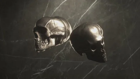 Loop Of Rotating Skulls Video stock 144987655