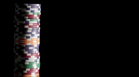Loop of rotating stack of poker chips Stock Footage 1595313