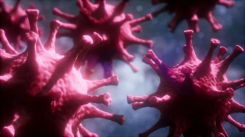 Loop rotation of Coronavirus COVID-2019 Illustrazione stock
