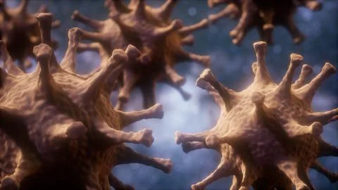 Loop rotation of Coronavirus COVID-2019 Illustrazione stock