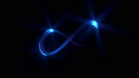 Loop Rotation Of endless infinity sign of virtual reality metaverse digital Stock Footage 196813434