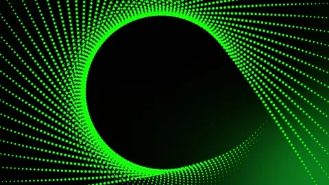Loop is a round frame made of green circles. background motion animation Stock Footage 278214130