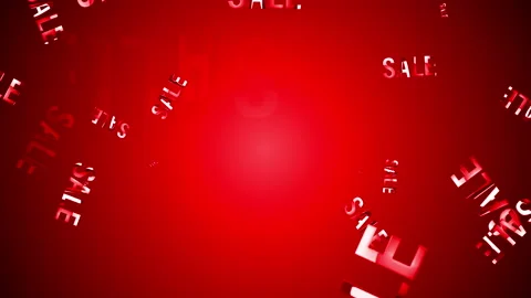 Loop Sale red text on red abstract background Stock Footage 236131590