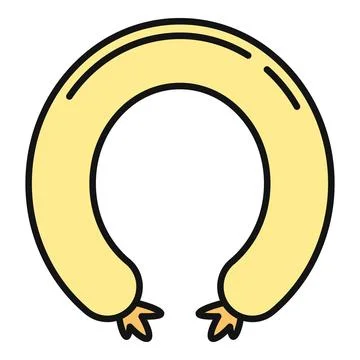 Loop sausage link icon for food concept Illustrazione stock