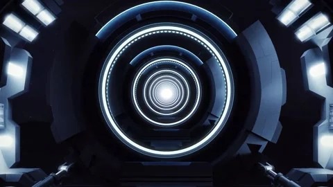Loop sci fi corridor Stock Footage 161927122