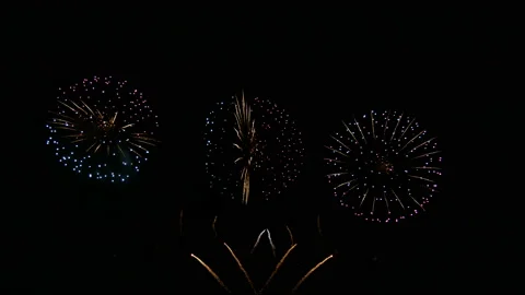 Loop seamless of fireworks background for new year's eve countdown celebration Stock Footage 144681969