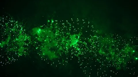 Loop seamless of magnificent red, green and gold color of dazzling fireworks 4K Stock-Footage 115671235