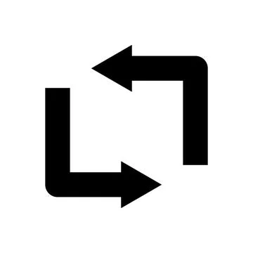 Loop silhouette icon. Repeat sign. Vector. Stock Illustration