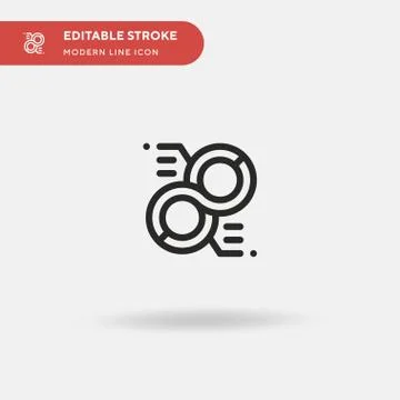 Loop Simple vector icon. Illustration symbol design template for web mobile U Stock Illustration