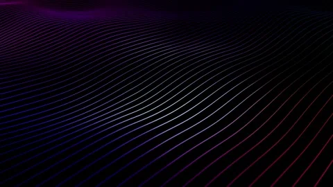 Loop slow motion colorful lines pattern on black background Stock Footage 345329037