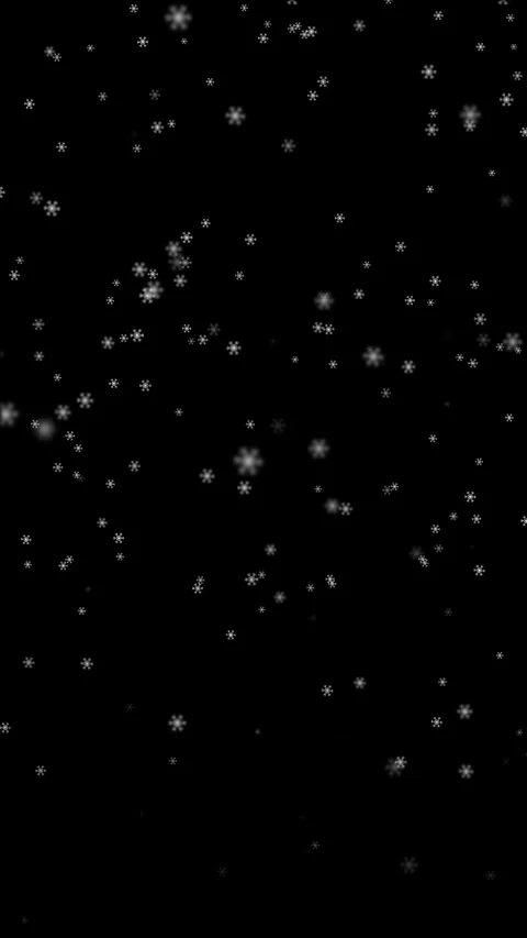 Loop snowflakes falling on black vertical background Stock Footage 337734904