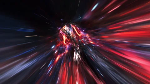 Loop space flight hyper space warp tunnel abstract scifi Stock Footage 255890149