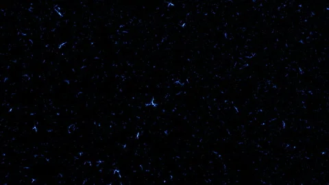 Loop spark blue particles animation on black abstract background Video stock 321641393