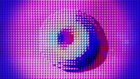 LOOP - Speaker wall - Holographic neon Stock Footage 79811852