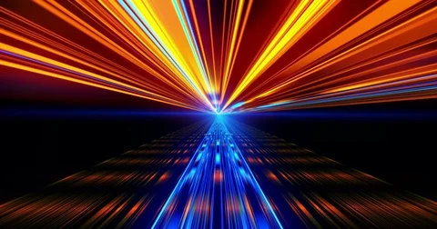 Loop Speed motion on the road. VJ Looped video. Orange Yellow and blue Retro. Stock Footage 81778238