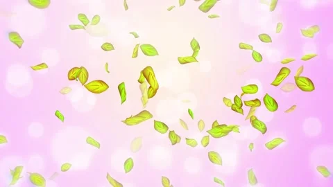 Loop Spring background, 4K spring background with green leaves and bokeh Stock Footage 277791020