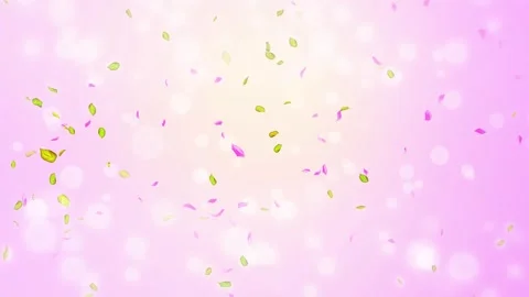 Loop Spring cherry blossom petals and leaves, nature gradient design element Stock Footage 277791437