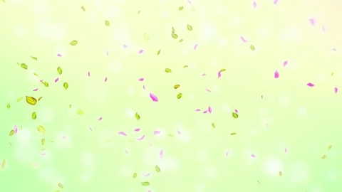 Loop Spring cherry blossom petals and leaves, nature gradient design element Stock Footage 277791459