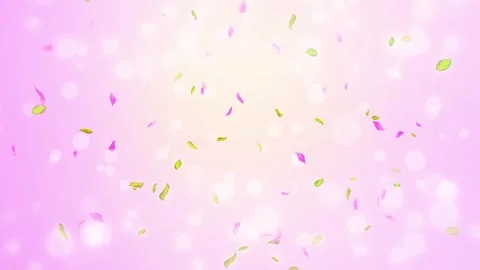 Loop Spring cherry blossom petals and leaves, nature gradient design element Stock Footage 277791652