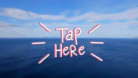 On loop start hand-drawn 'Tap Here' text cycling neon colors, pulsing glow to Stock Footage 331701121