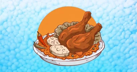 On loop start illustrated plate showing subtle scaling and rocking, creating Stock Footage 327942893