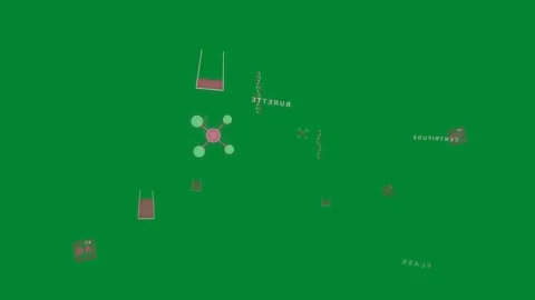 On loop start molecule, flask, DNA icons floating on transparent bg, drifting, Stock Footage 329531882