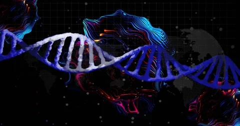 On loop start textured helix shifting sideways bobbing up-down rotating slowly Stock Footage 328584556