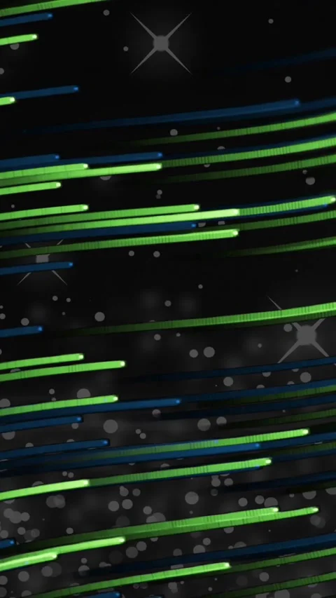 Loop starting neon streaks slanting, dots drifting, flares flaring, aiding Stock Footage 330332431