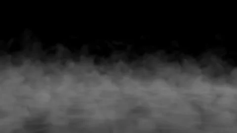 Loop Of Steam Fog In Slow Motion in Front Of Black Background Stock Footage 331072415