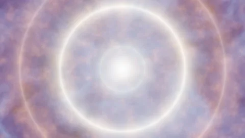 Loop Supernova pulse effect with luminous concentric circles Stock Footage 346030712