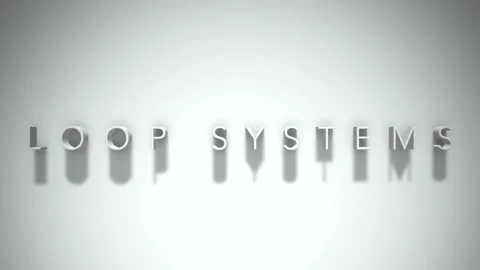 Loop systems 3D title animation white text on a white background Stock Footage 299381157