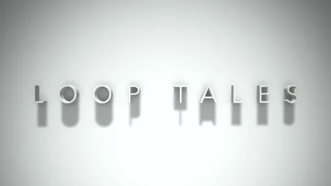 Loop tales 3D title animation with shadows on a white background Stock Footage 297385822