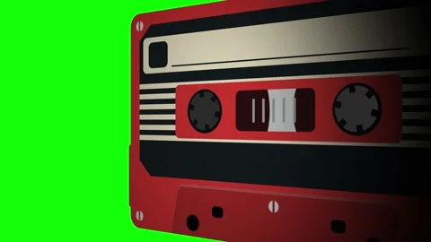 Loop tape casette music animation Stock-Footage 201607152