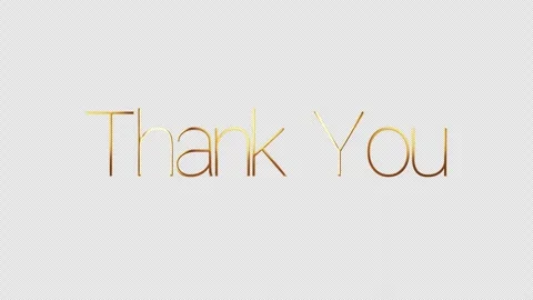 Loop of Thank You word text with golden ... | Stock Video | Pond5