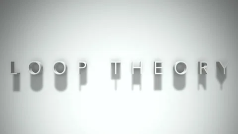 Loop theory 3D title animation with shadows on a white background Stock Footage 296897236