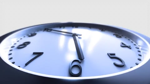 Loop Time Lapse Clock from Low Angle with transparent (alpha) background Stock Footage 249603277