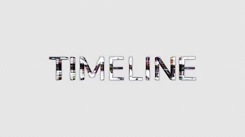 Loop Timeline silver text shine glitch effect light motion animation Stock Footage 311380125