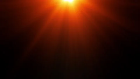 Loop top center gold shine light ray animation Stock Footage 306458907