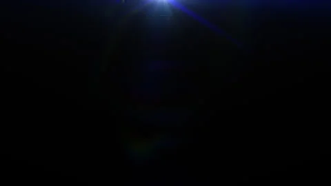 Loop top left blue rainbow optical lens flares shine rays light. Stock Footage 329159016