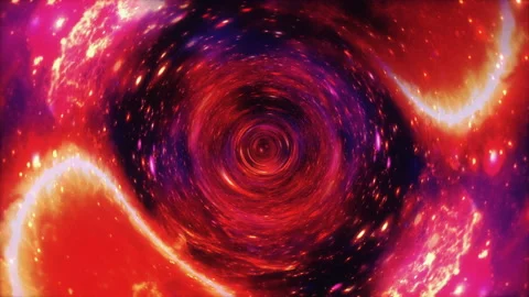 Loop traveling in abstract grungy hyperspace vortex tunnel Stock Footage 154081879