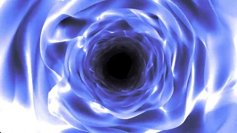 LOOP - Tunnel mindful Mystic Blue Stock Footage 69075433