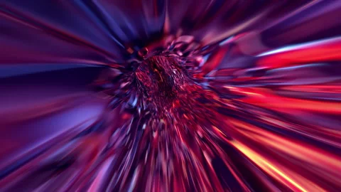 Loop tunnel of red purple blue lava energy abstract background Stock Footage 258917769