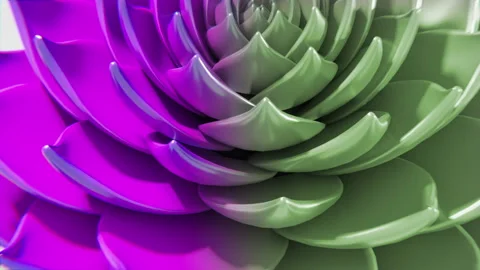 A loop twisted like a flower made in the technique of animation. 库存影片 170740885