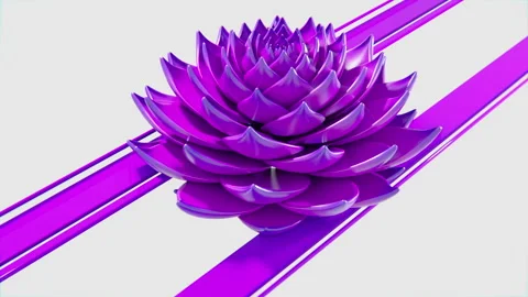 A loop twisted like a flower made in the technique of animation. 库存影片 170740990