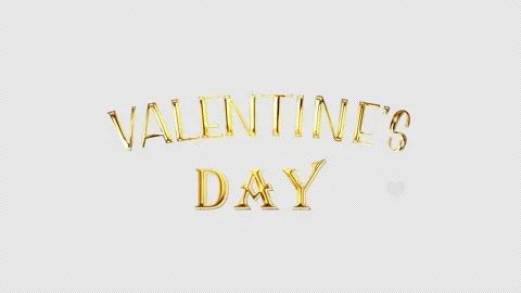 Loop Valentines day Gold Text Titles background Stock Footage 230164584
