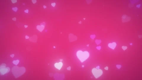 Loop video. Abstract pink hearts on dark background. Concept: valentine's day Stock Footage 242513739