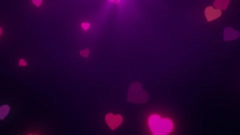 Loop video. Abstract pink hearts on dark background. Concept: valentine's day Stock Footage 242513743