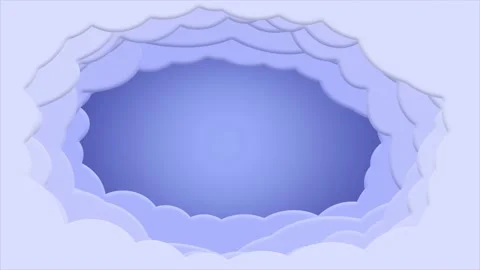 Loop video. Blue sky. Soft blue clouds open and close. 2D animation of blue  Stock Footage 144559496