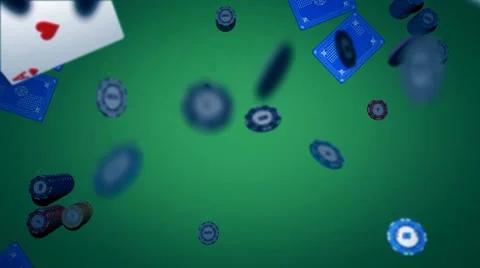 Loop video, cards table, vegas, poker, casino Stockbeeldmateriaal 46706552