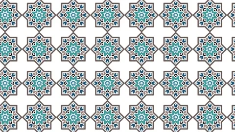 Loop video of Decorative tile pattern design. Vector illustration. Stock Footage 194518929